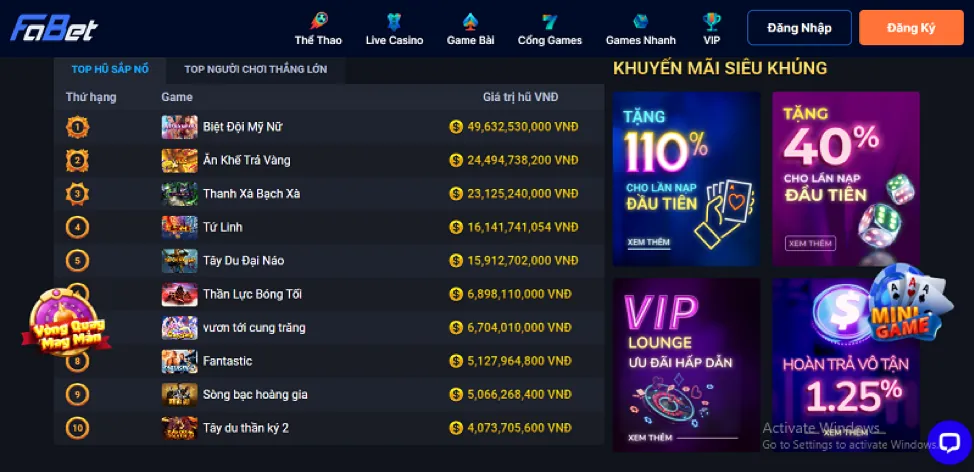 Các phương thức thanh toán an toàn và nhanh chóng tại vj999